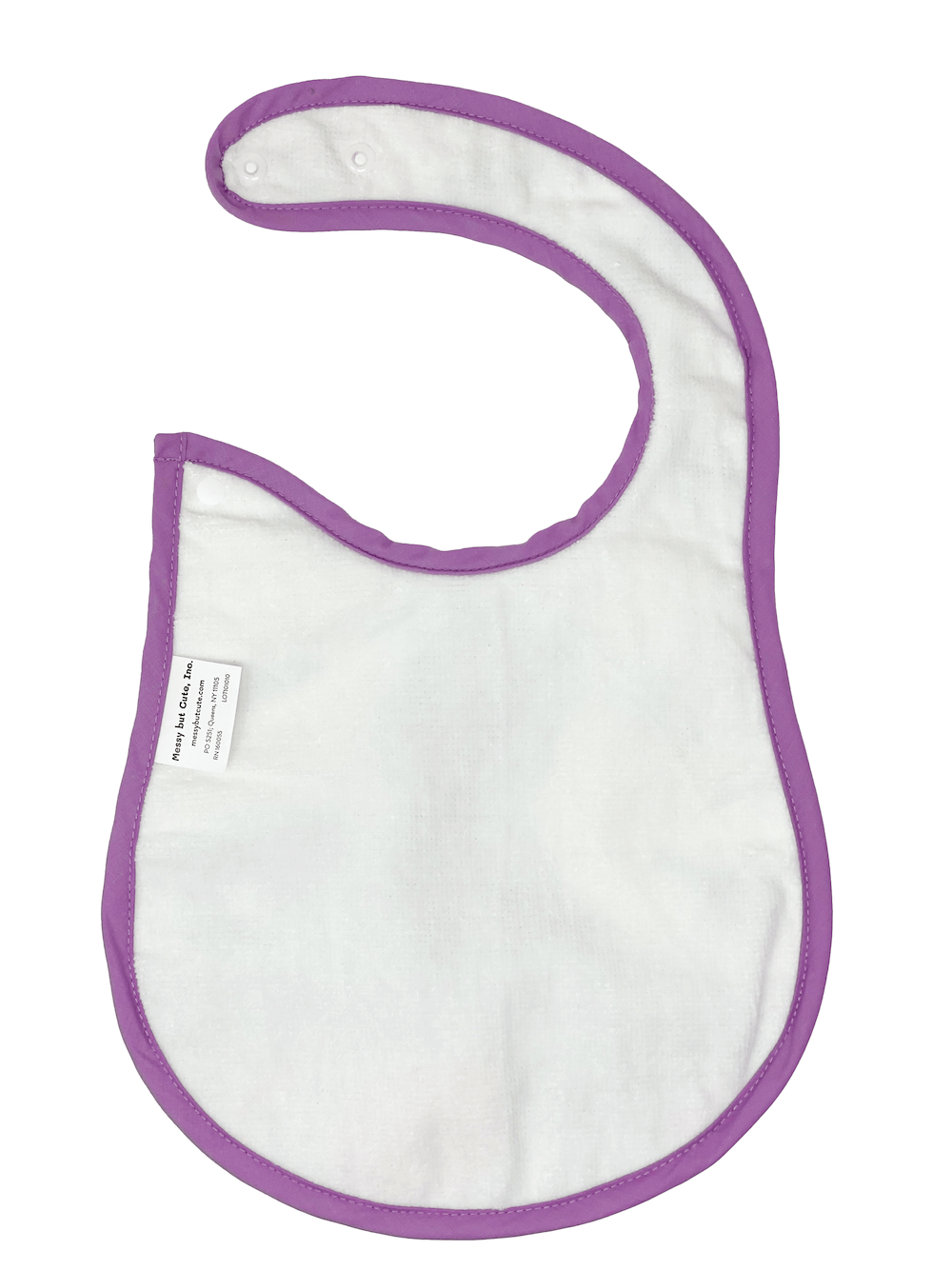 Reversible Microfiber Waterproof Unisex Baby Bib: Lollipop Hippo (Organic)