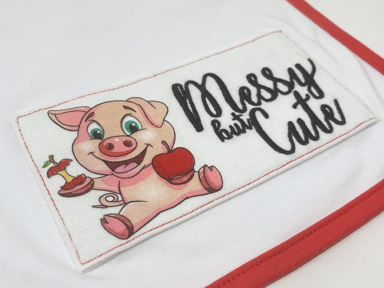 Baby Burp Cloth: Apple Pig (Limited Edition)
