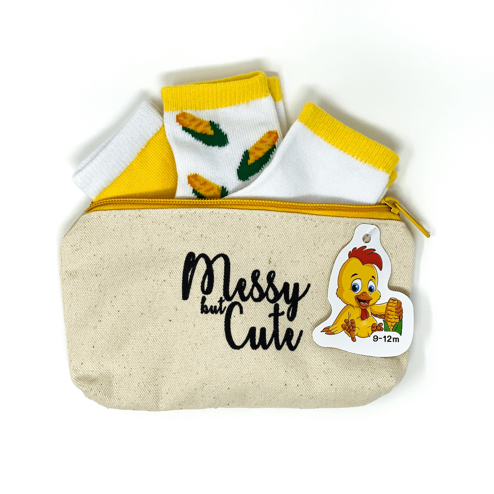 Organic Baby Sock Collection: Corn Chicken (3 Pairs)