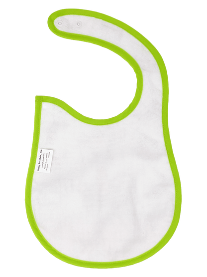 Reversible Microfiber Waterproof Unisex Baby Bib: Watermelon Giraffe (Organic)