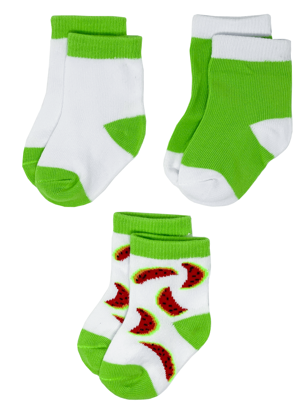 Organic Baby Sock Collection: Watermelon Giraffe (3 Pairs) – Messy but Cute